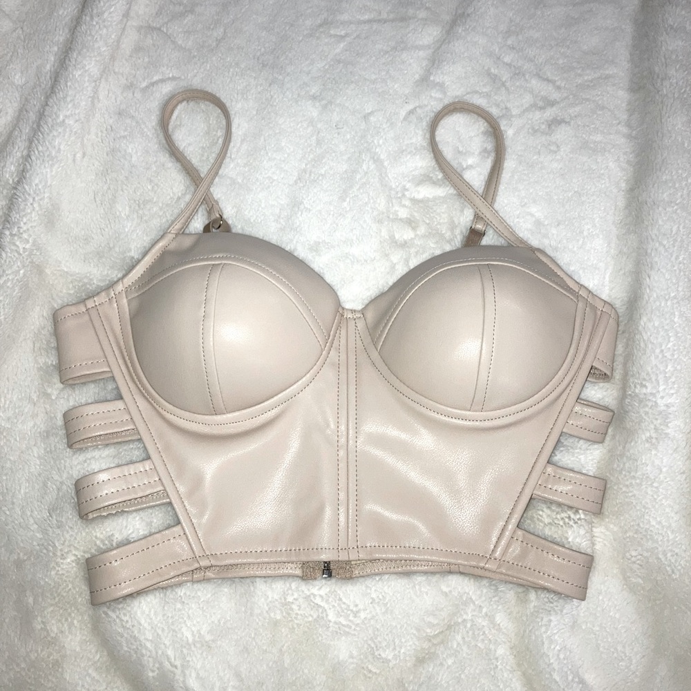 BRAND NEW Fashion Nova Nude Corset crop top